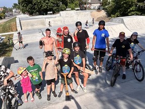 Kids young and old, with wheels of all sorts, turned out to celebrate the opening of the new Waterford Skate Park on Wednesday, taking turns on the fresh white concrete and enjoying music, a free barbecue, drinks and snacks.