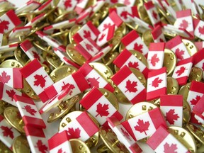 illustration - Canadian flag pins