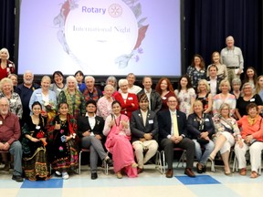 One hundred four guests came out to participate at the Rotary ClubÕs International Night for 2024. Lorraine Payette/for Postmedia Network