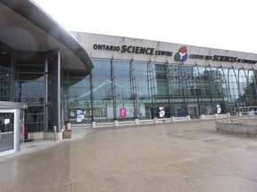 The Ontario Science Centre is pictured in Toronto on April 18, 2023.