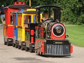 The Canatara Park Choo Choo Train is going cash-free in 2024. It's pictured here in 2023, driven by Hannah Dubois.