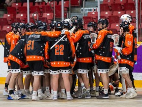 The Owen Sound North Stars enter the Ontario Junior B Lacrosse League playoffs on a seven-game winning streak and hoping to win a first-round playoff series for the first time since 2009. Photo by Allison Davies/Beyond the Bench Media