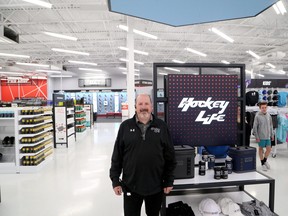 Ken Landry, general manager of Pro Hockey Life's new store in Sudbury, poses for a photo at the location on Marcus Drive.
