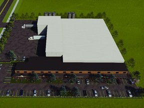 An artist's rendition of a proposed new accompanying facility at the Thornloe plant