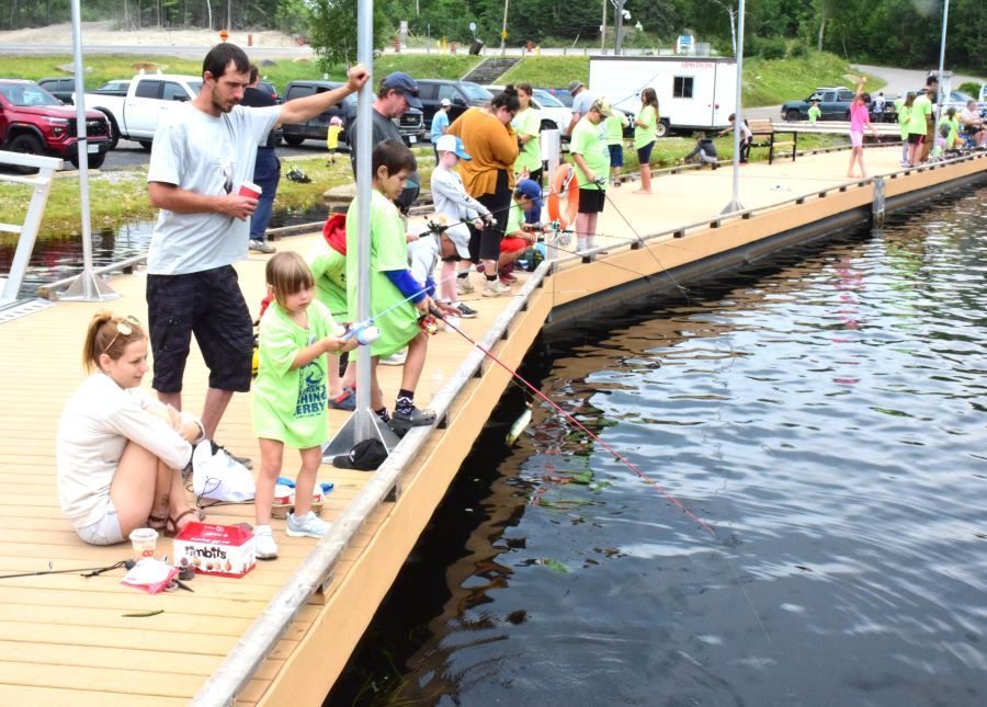 Big crowd at children's fishing derby Elliot Lake Standard