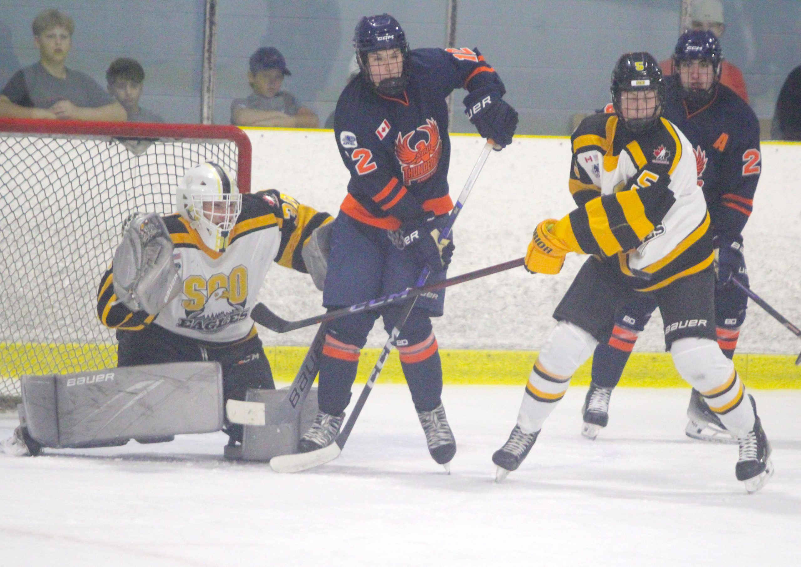 Soo Thunderbirds beat Soo Eagles in NOJHL home opener Grande Prairie
