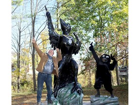 Sculpture, crow, downtown Chatham