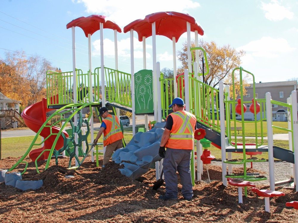 Sunny ways new playground in park Elliot Lake Standard