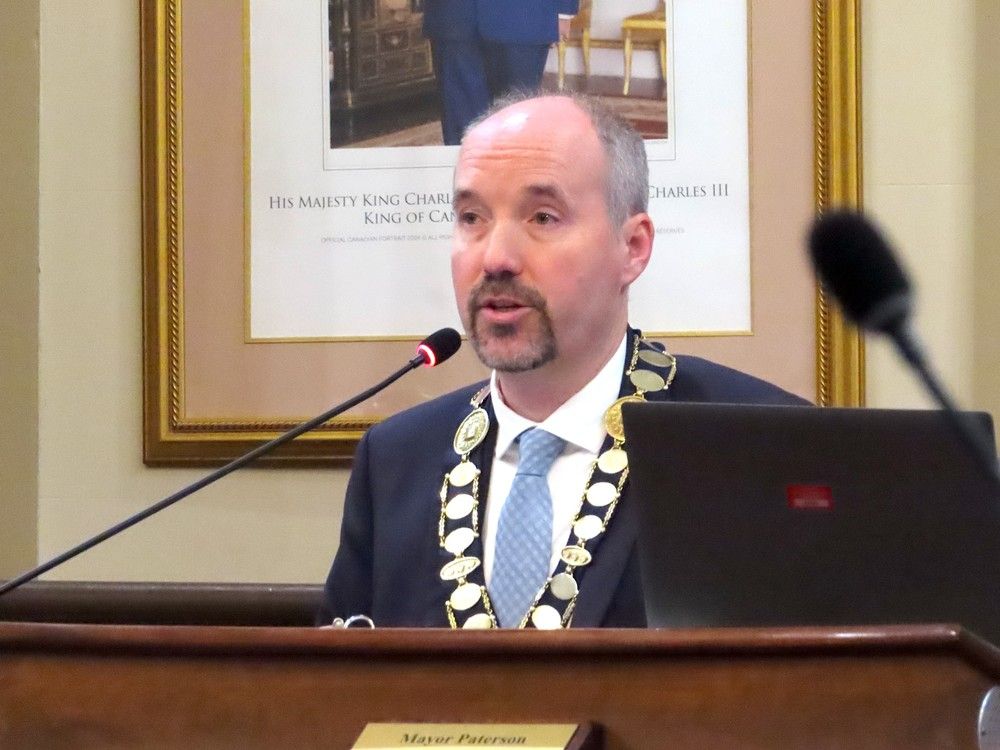 Kingston Mayor Bryan Paterson applauds the use of technology to help keep the city’s roads safe. Tuesday, Dec. 3, 2024.Elliot Ferguson/The Whig-Standard/Postmedia Network Kingston Mayor Bryan Paterson applauds the use of technology to help keep the city’s roads safe. Tuesday, Dec. 3, 2024.Elliot Ferguson/The Whig-Standard/Postmedia Network