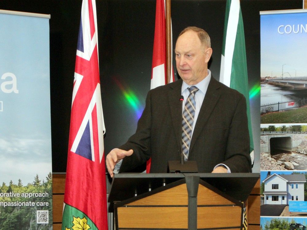 John Yakabuski speaking at podium