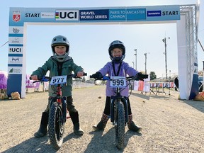 Youngsters on bikes