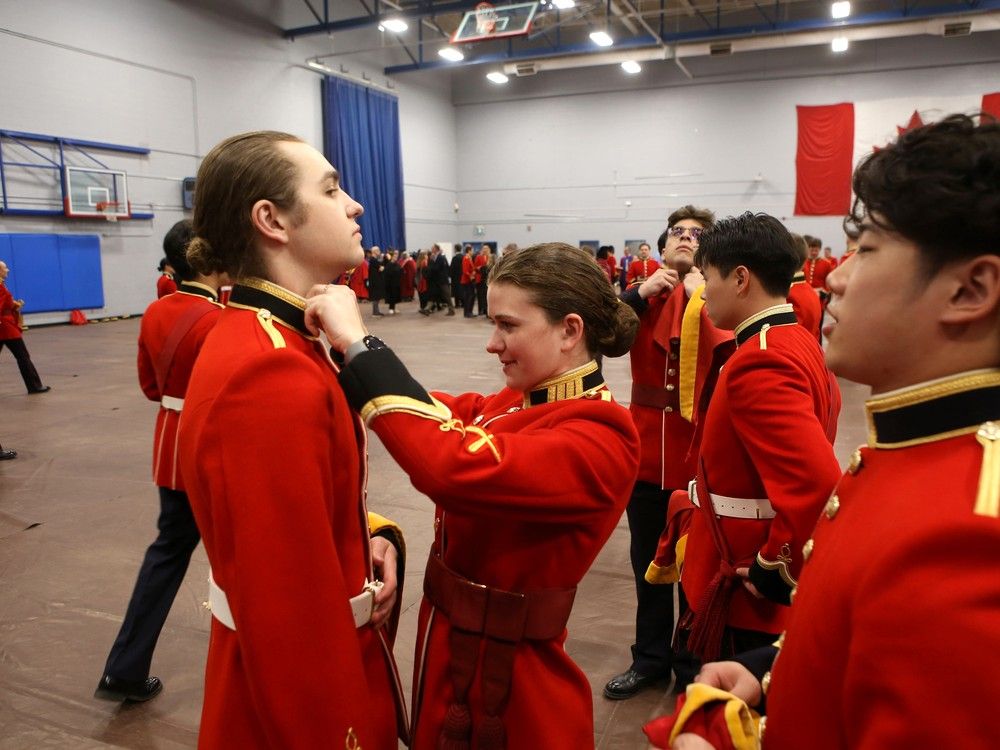 graduating officer cadets at the royal military college of canada prepare for their convocation ceremony in kingston, ont. on thursday, may 15, 2025. elliot ferguson/the whig-standard/postmedia network