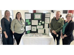 Group with organ donation display board