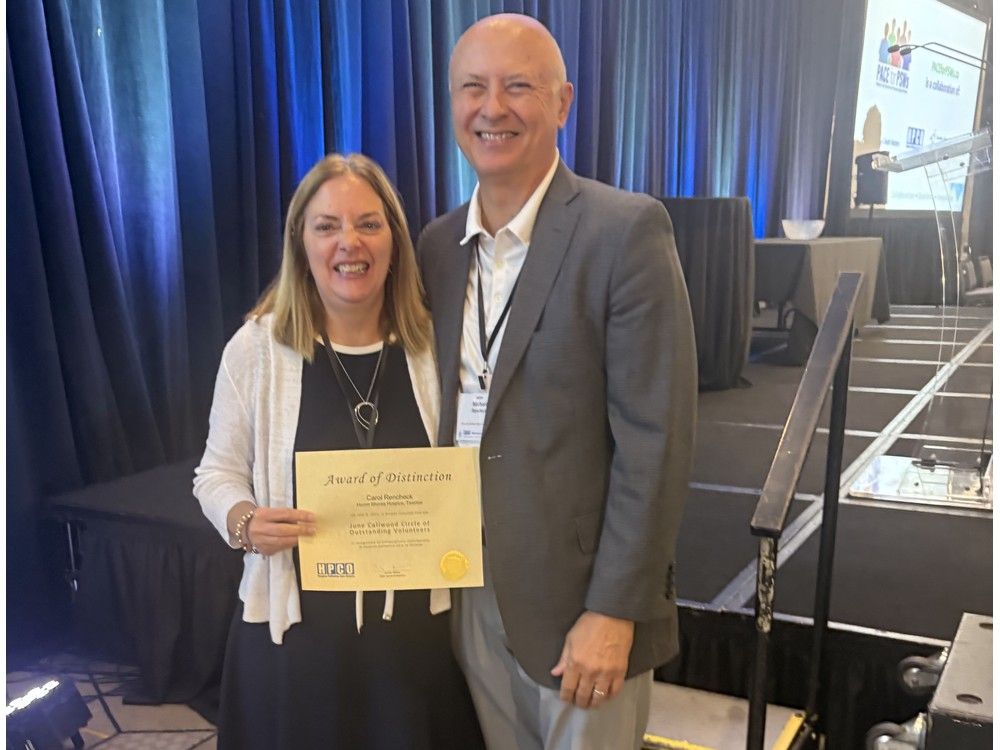 Carol Rencheck has been inducted into the June Callwood Circle of Outstanding Volunteers.