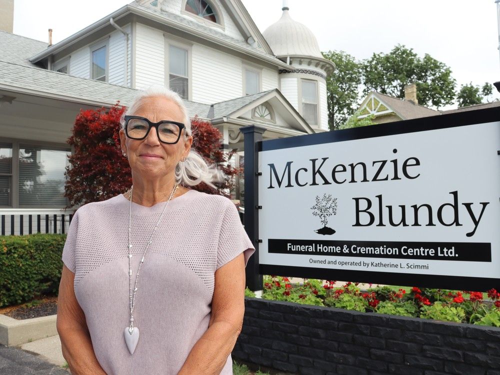 Katherine Scimmi, owner of McKenzie and Blundy Funeral Home and Cremation Centre in Sarnia, is set to retire this summer.