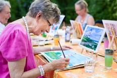 wholesome home care seniors painting