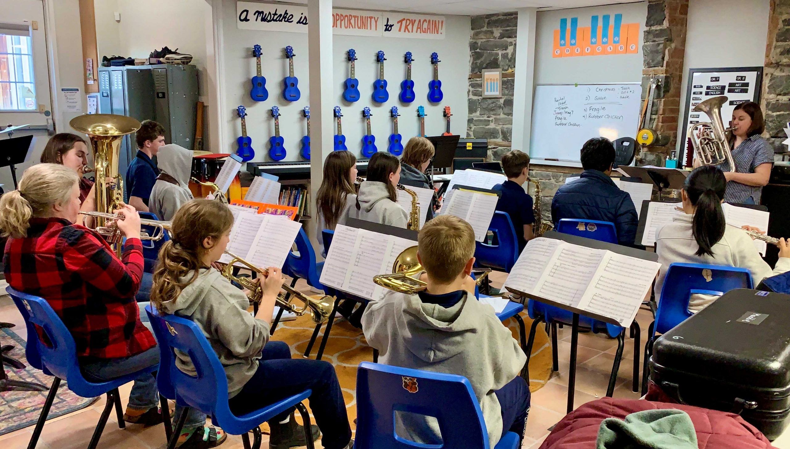 School's concert band returns for encore at Santa parade