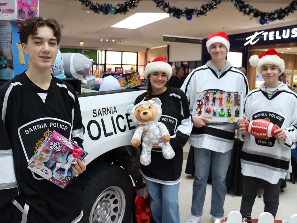 A Sarnia police pickup truck was already loaded down an hour or two into Saturday morning during this year’s Cram A Cruiser toy drive.