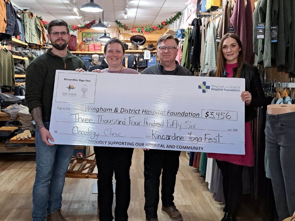 Organizers donated $3,456 to the oncology department at Wingham and District Hospital.