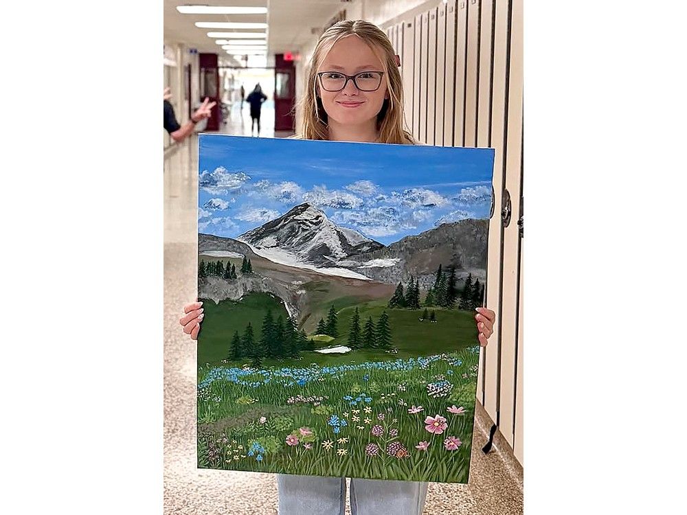 Queen's Park, artwork, displayed, John McGregor Secondary School student, Makenna Mifflin