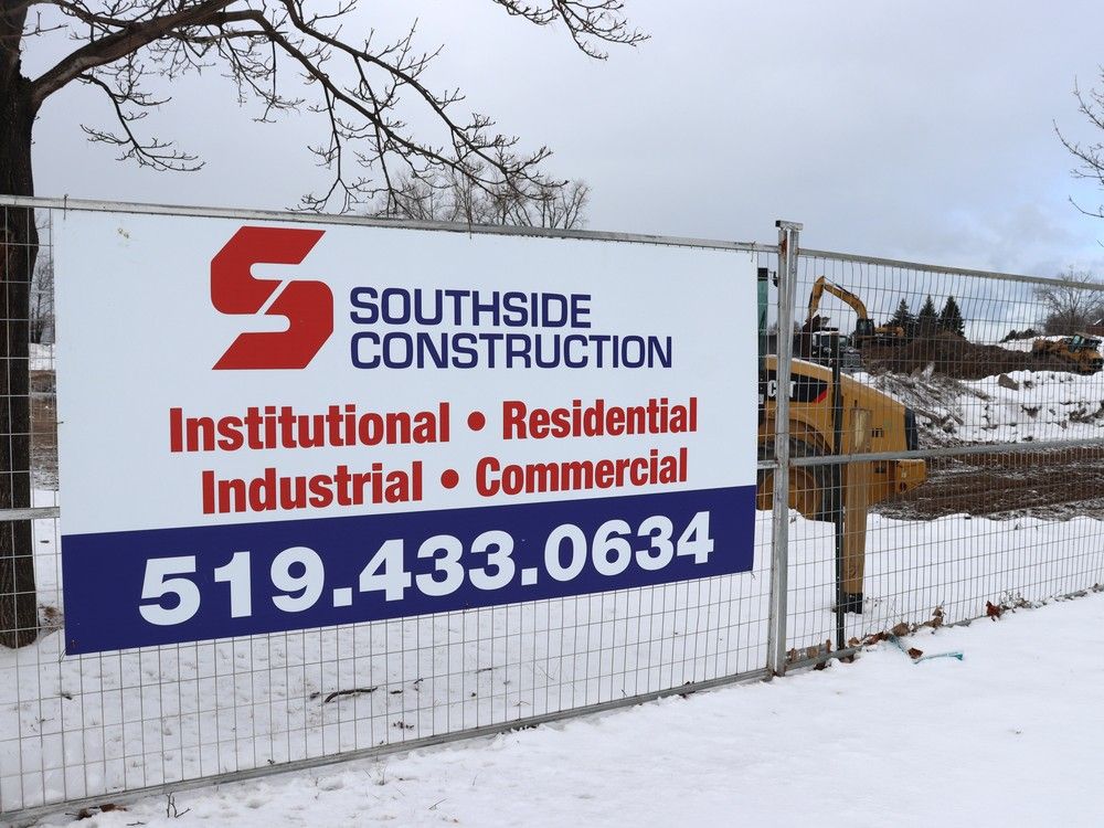 Construction has begun on a six-storey apartment building at former movie theatre lands next to Lambton Mall in Sarnia.