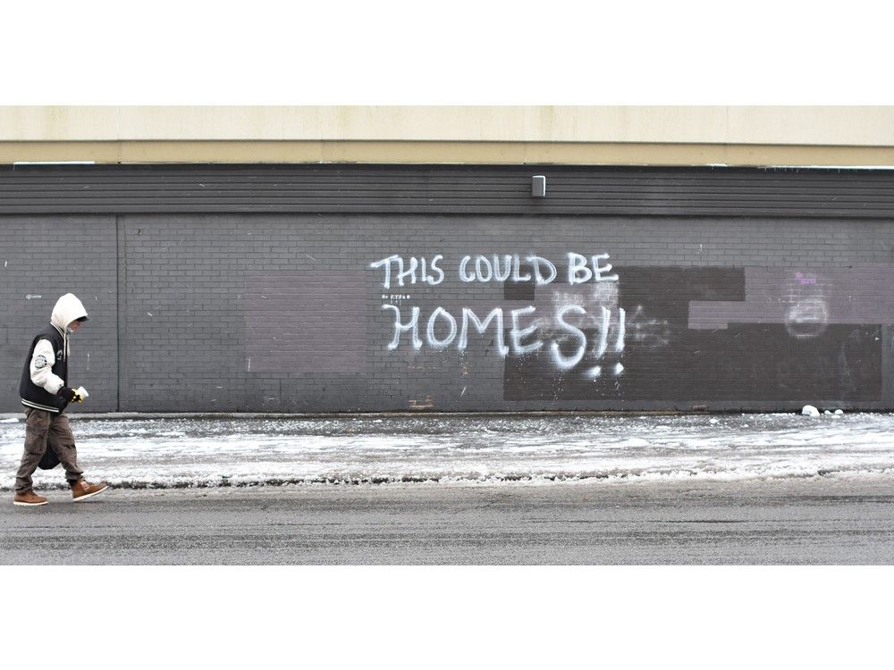 Graffiti is pictured in this photo.