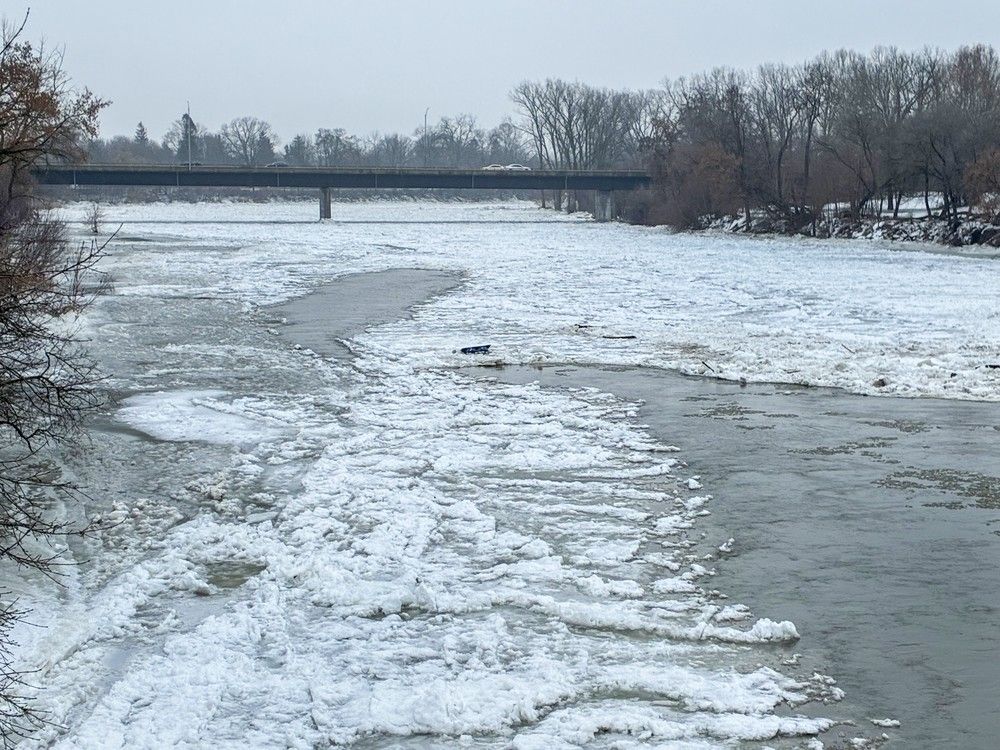 Elevated river flows and risk of ice jams possible due to mild weather