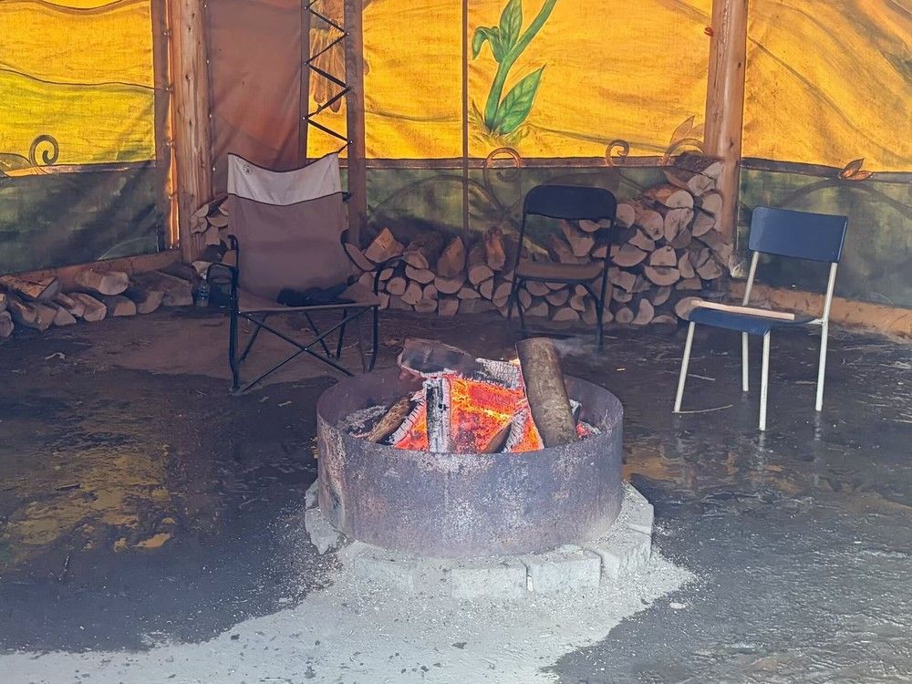  A sacred fire lit at Neqotkuk (Tobique First Nation) after the fatal police shooting of a man in the community.