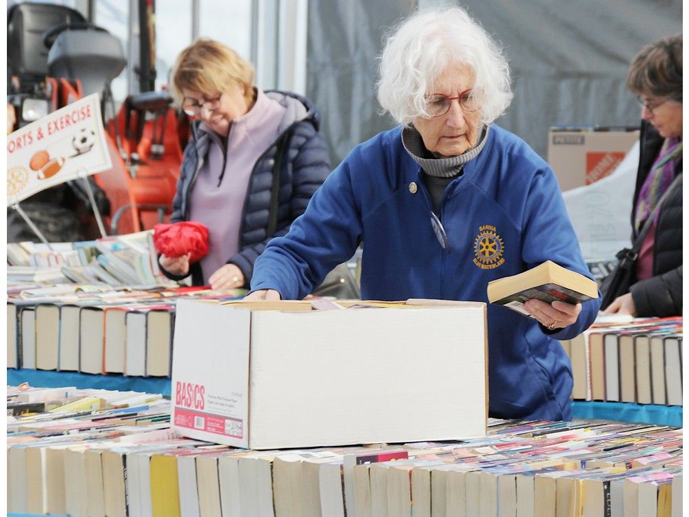 At one point at least, there were about 15,000 books on display for this year's Rotary Club of Sarnia-Bluewaterland book sale.