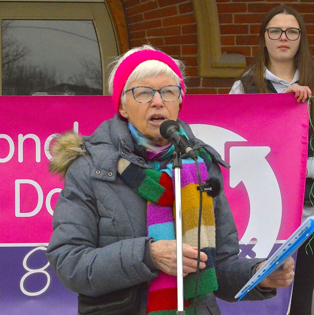 Supporters gather in Belleville to mark International Women’s Day