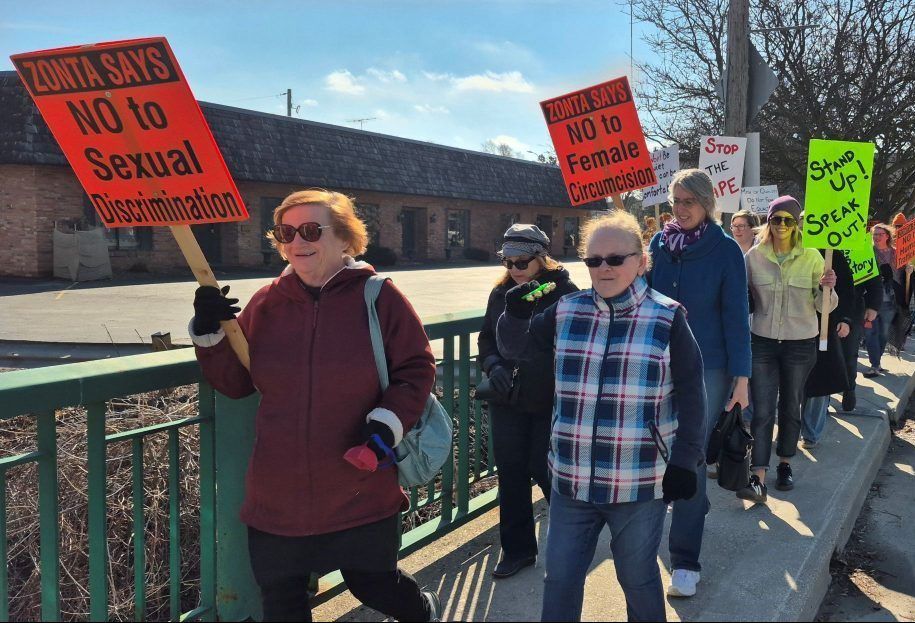 Marchers celebrate International Women's Day
