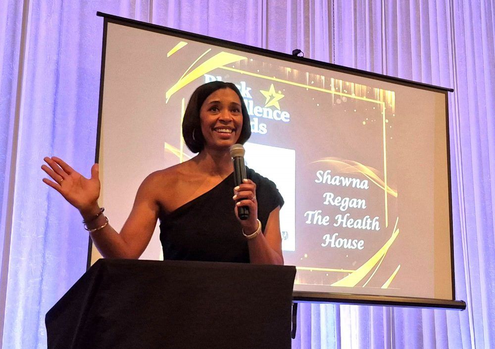 Shawna Regan, owner of The Health House, received the Henry Weaver Black business excellence award. (Trevor Terfloth/The Daily News)