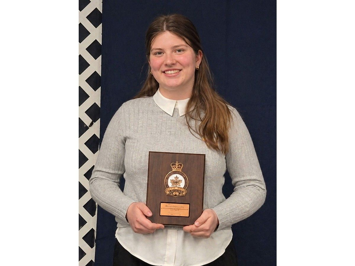 Ross headed to provincial finals in Legion Public Speaking Contest