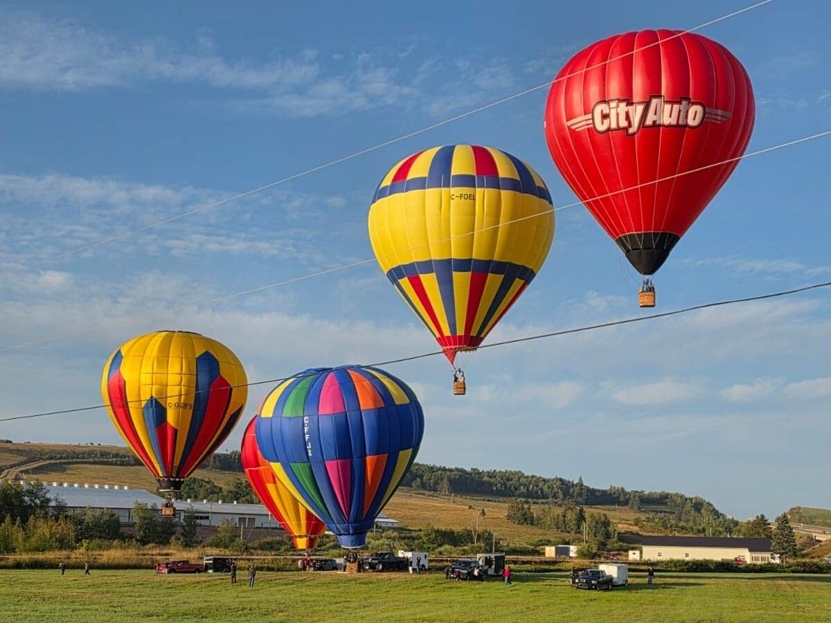 Balloons are seen over Sussex