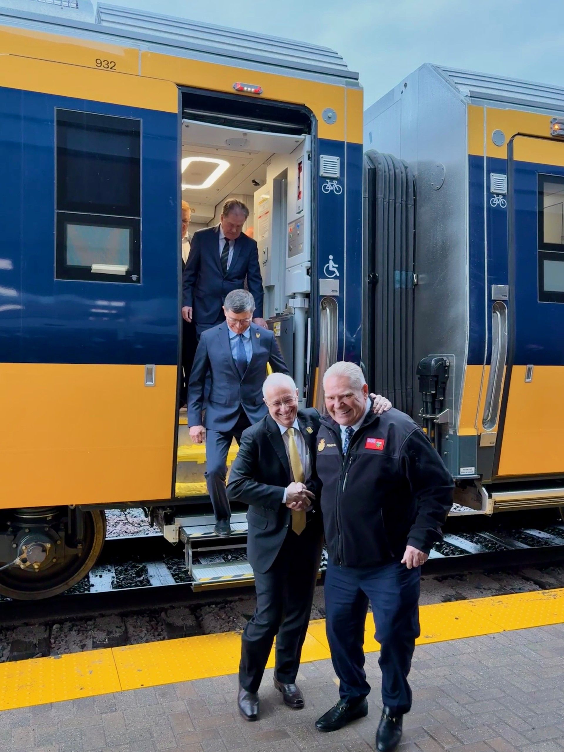 Politicians and employees celebrate the hard fight to bring the Northlander back