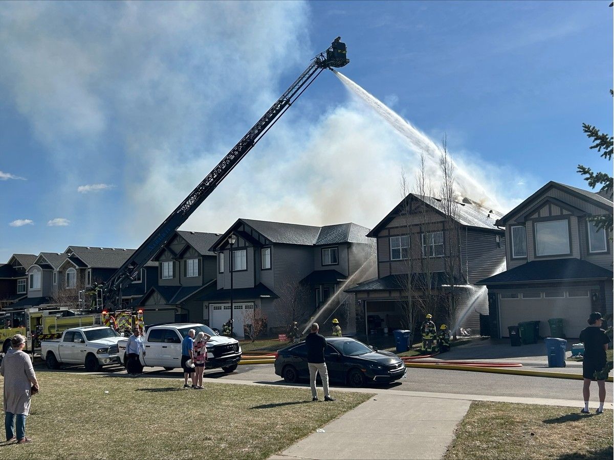 Airdrie Fire Department respond to fire on Baywater Street