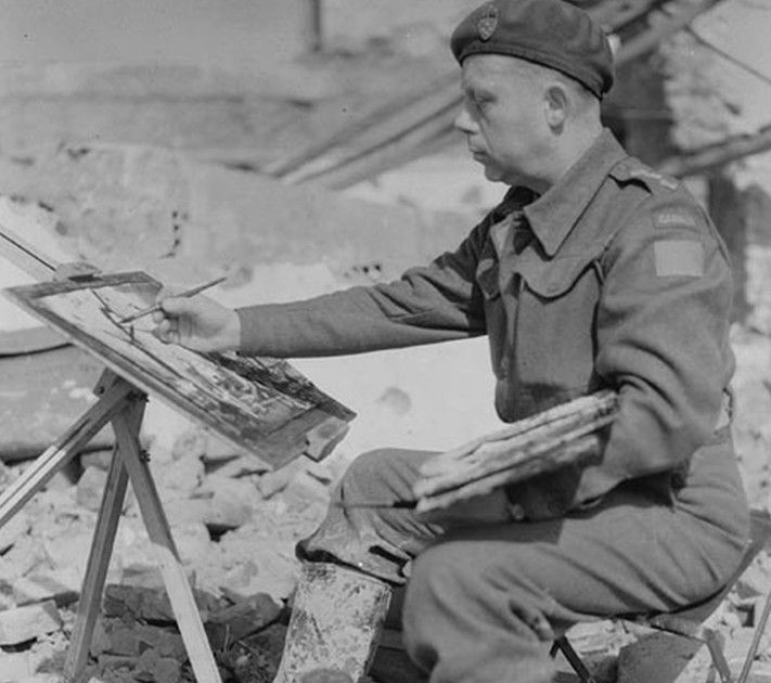 Bullets whizzed nearby as war artist painted