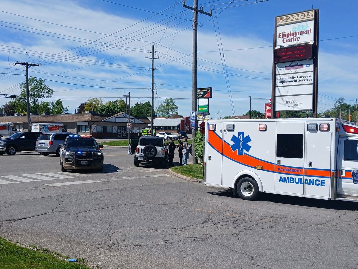 A striking Norfolk Association of Community Living worker was injured after being 'clipped by a vehicle' on Queensway East (Highway 3) in Simcoe on Tuesday morning. Unionized workers at NACL began a strike action on Monday morning. Several dozen picketers have positioned themselves on sidewalks on what is Simcoe's busiest intersection.