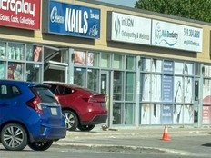 Car collides with building at Brantford plaza