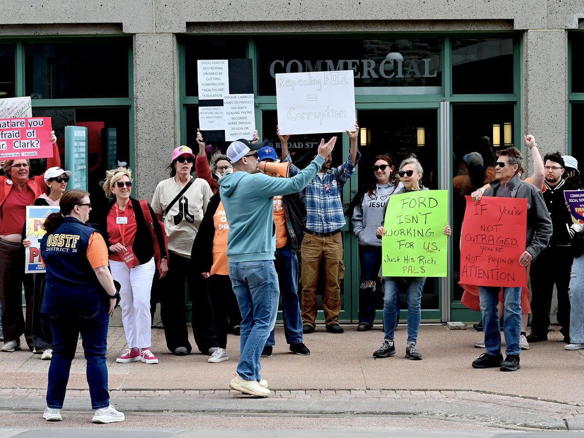 Brockville protest takes aim at Ford government