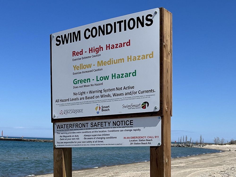 New warning light at Station Beach in Kincardine will use real-time ...