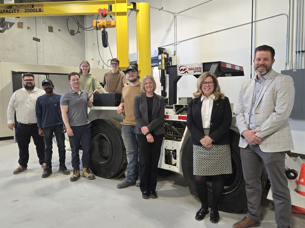 photo opp at Cambrian College