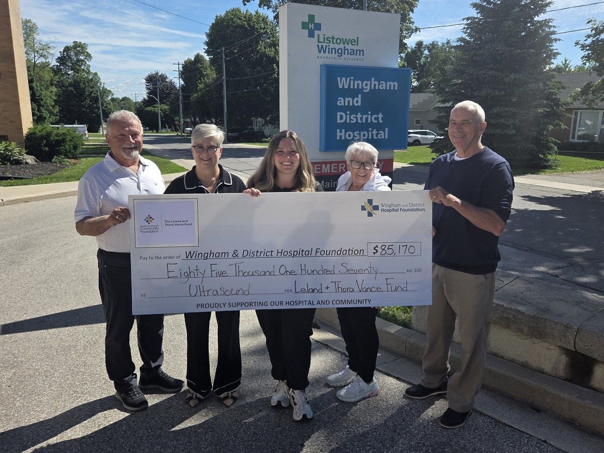 Wingham hospital receives $85,170 from the Leland and Thora Vance Fund