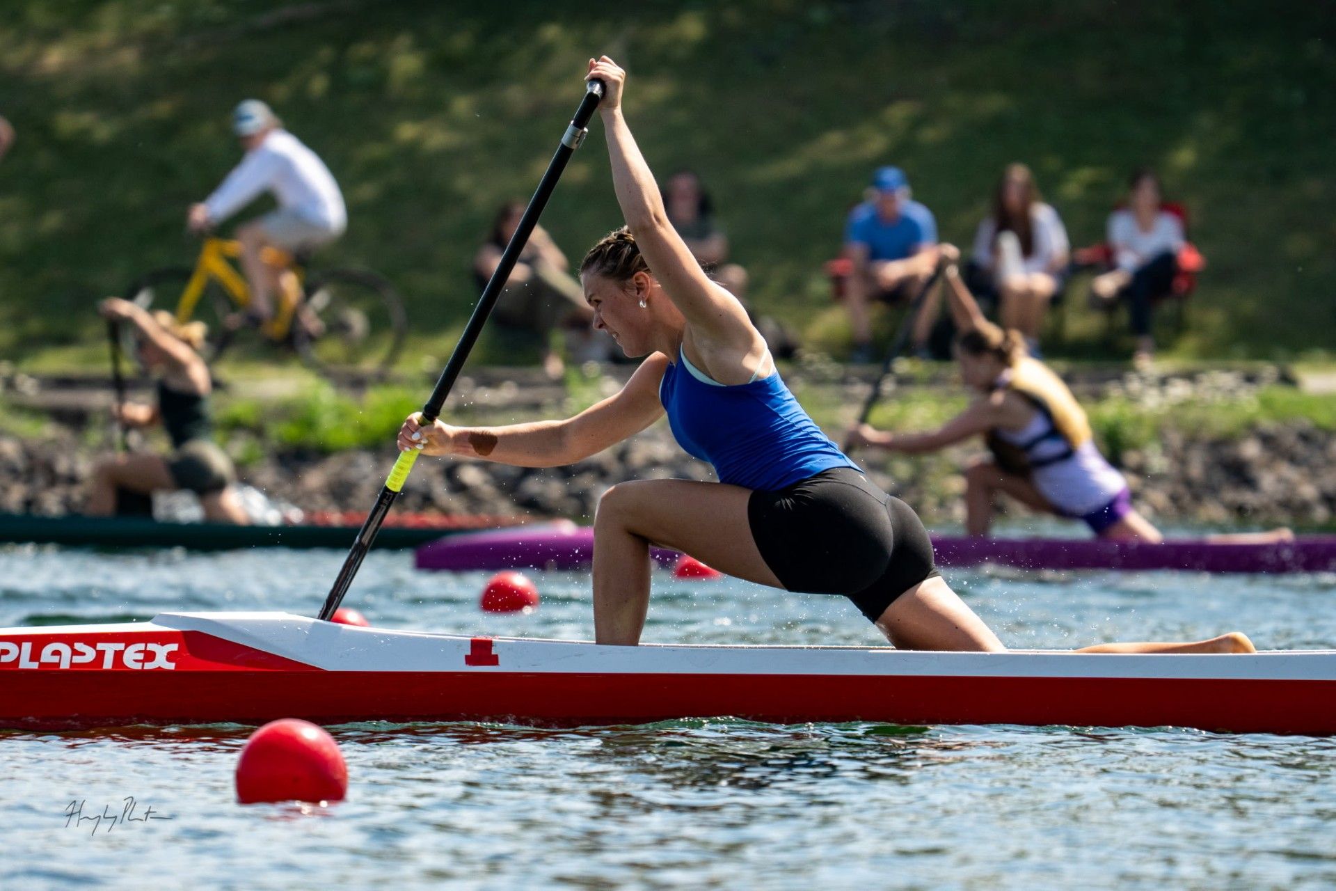 Canoe competitor