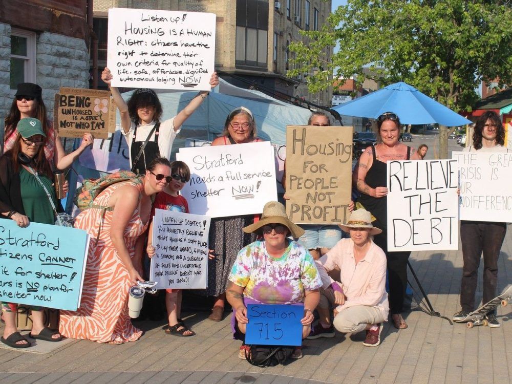 Frustrated residents protest Stratford's housing crisis