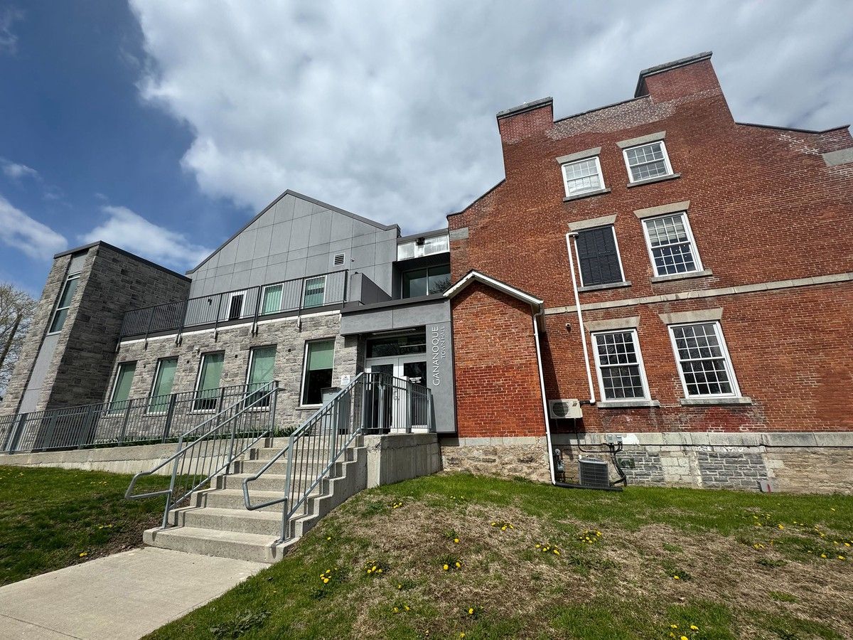 Gananoque town hall rear view