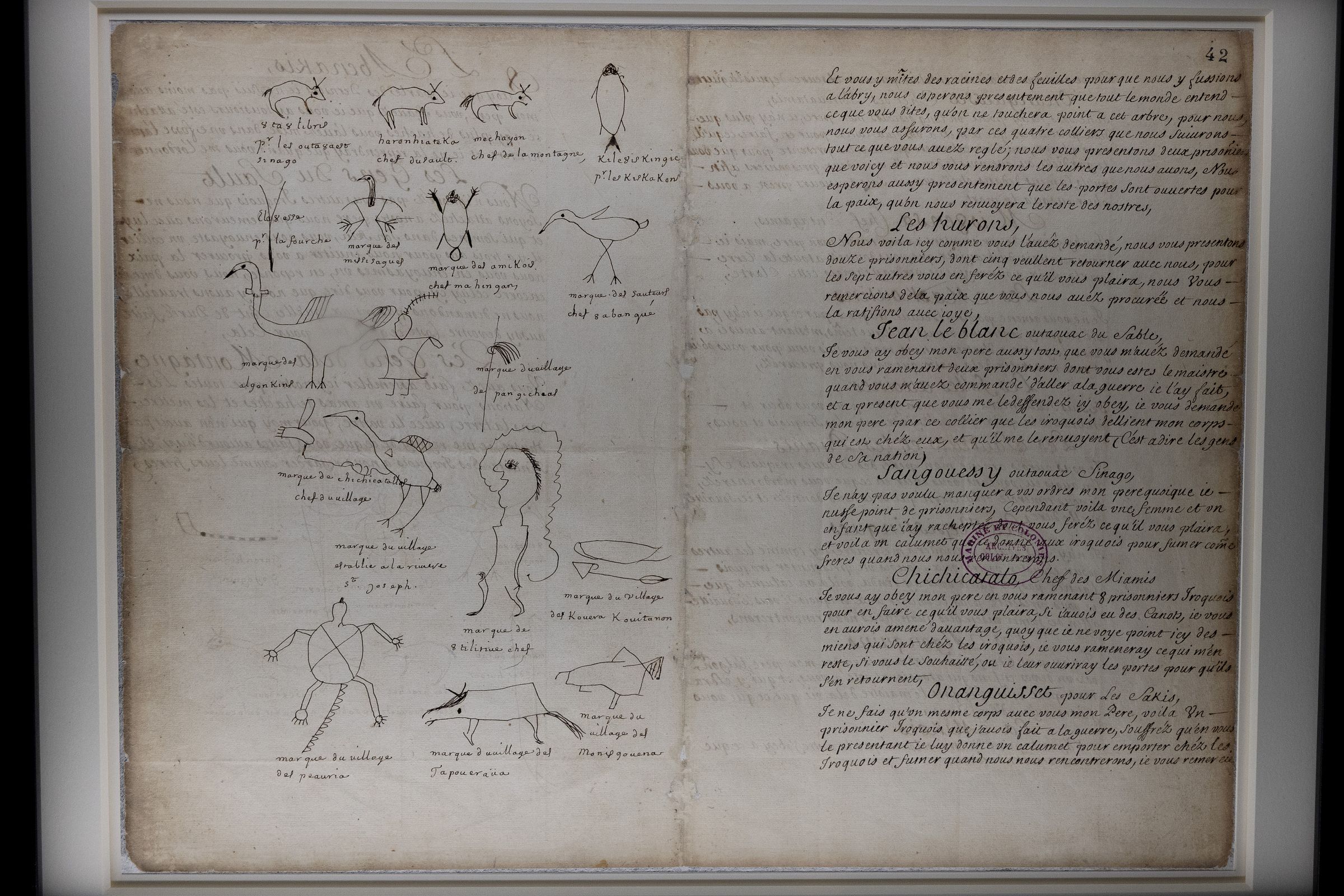 Historic peace treaty visits Montreal museum for 325th anniversary