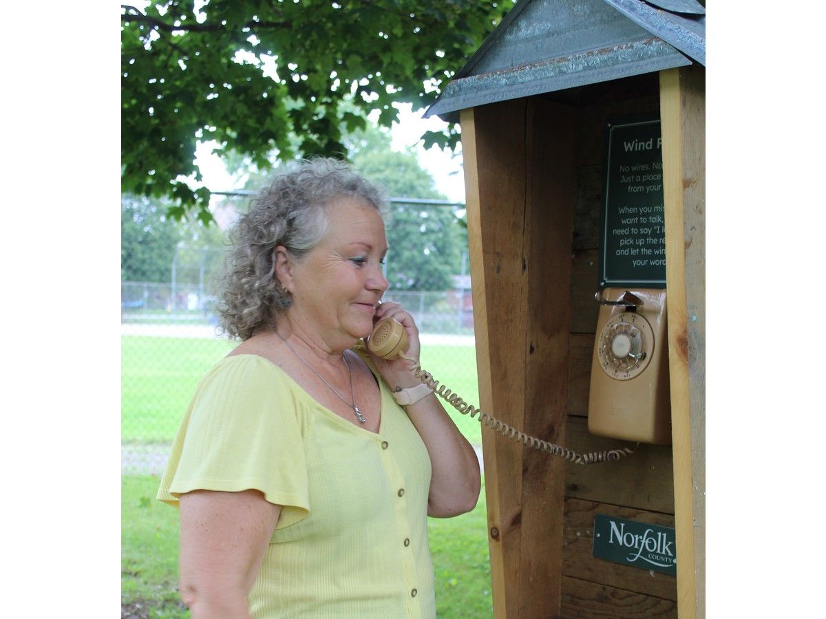 New wind phone offers place for connection in Simcoe park