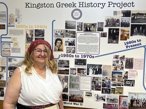 woman with history map