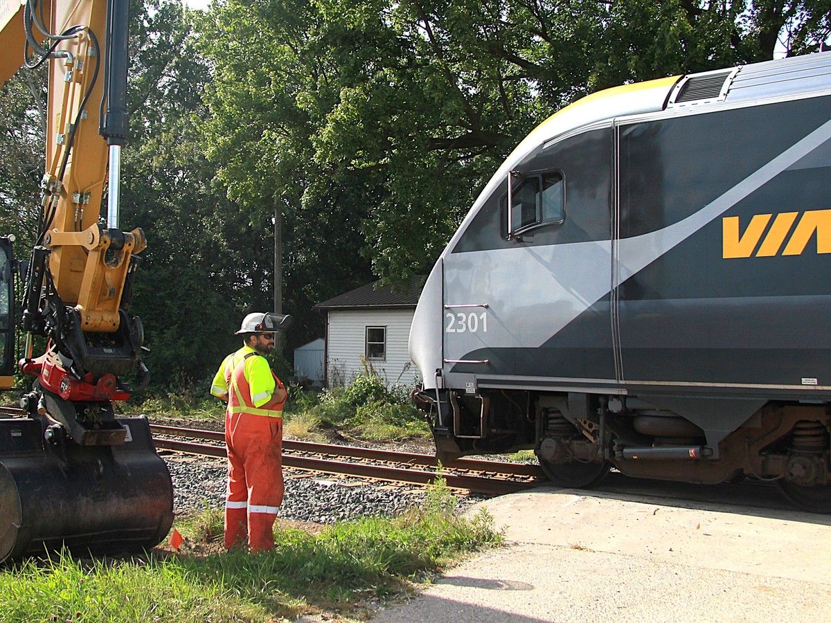 No injuries after Via Rail train collides with farm tractor in St. Marys